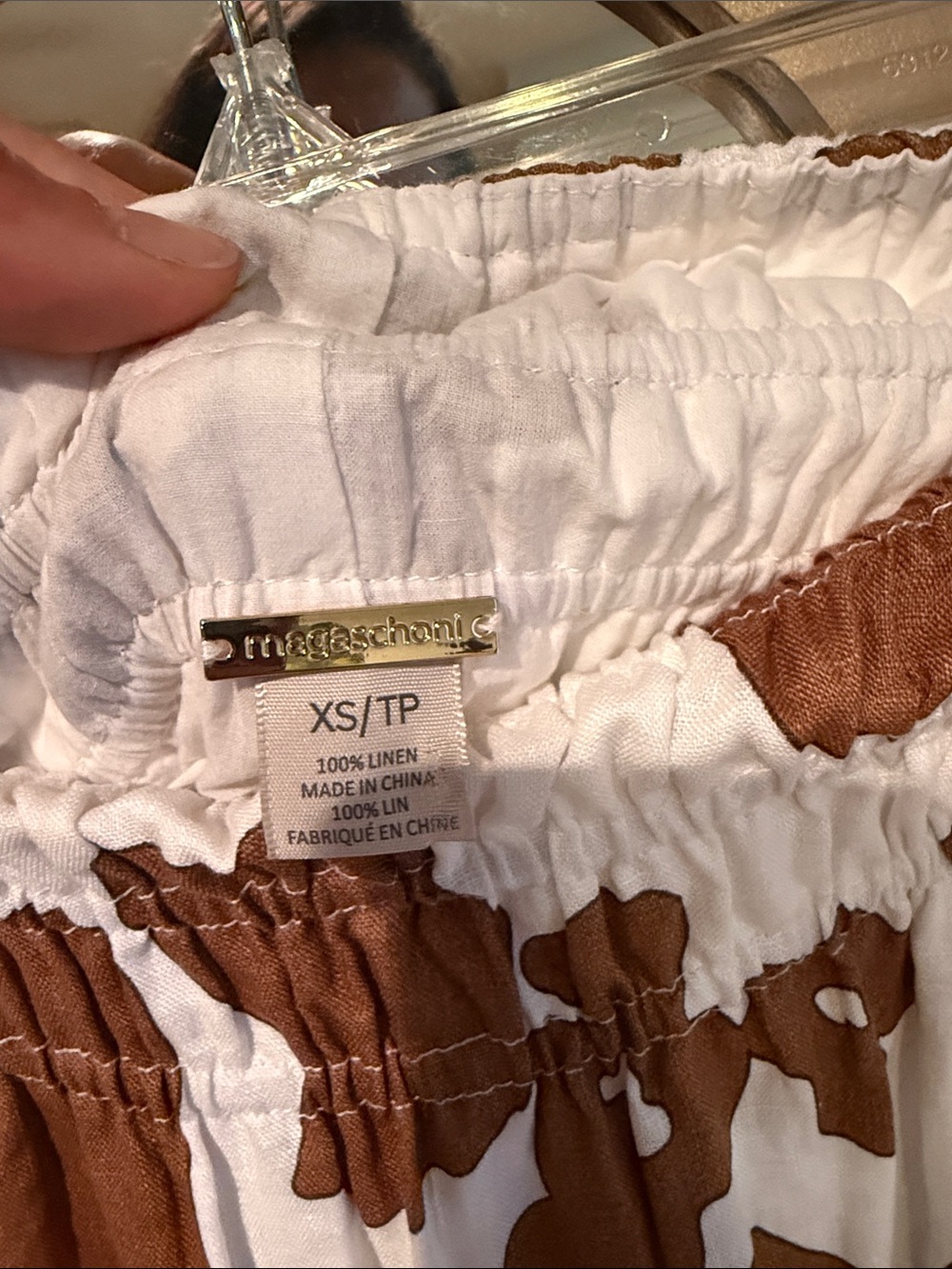 Patterned linen skirt - Picture 2 of 3